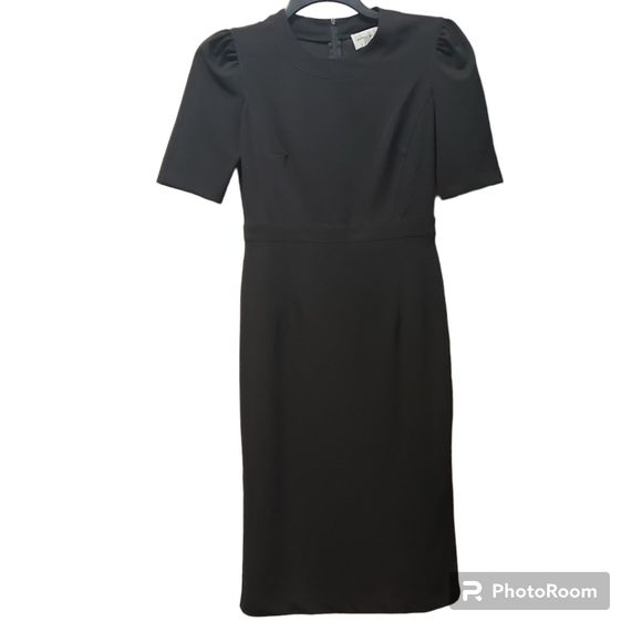 Donna Morgan black crew neck sheath dress size 4 - Picture 1 of 5